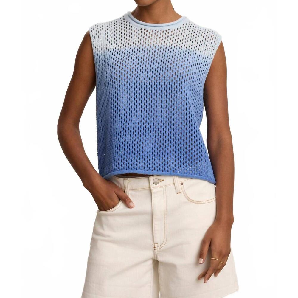 NEW VELVET BY GRAHAM & SPENCER nina mesh tank top in horizon